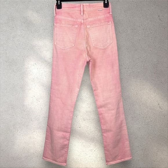 Mother Denim High Wasted Rider Flood‎ Size 23 Into The Mist Pink - Picture 5 of 8